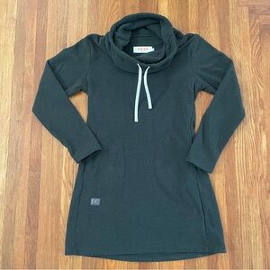 Deso Green Long Sleeve Hoodie Dress